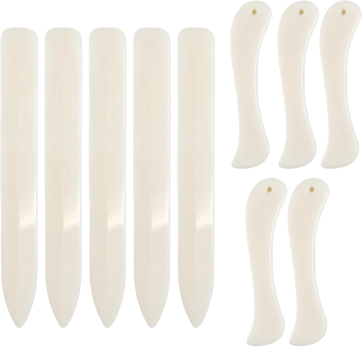 6 Pcs Bone Folder Tool Set for Scoring, Folding, Creasing & Burnishing Paper and Leather Crafts, Genuine Bone & Plastic Bookbinding Tools for Origami, Scrapbooking, Card Making and DIY Crafting
