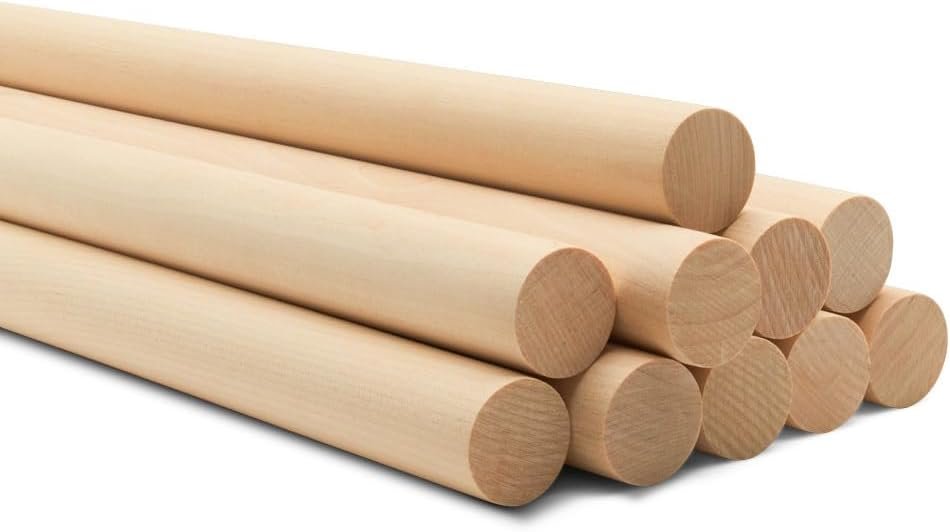Dowel Rods Wood Sticks Wooden Dowel Rods – 1 x 36 Inch Unfinished Hardwood Sticks – for Crafts and DIYers – 2 Pieces by Woodpeckers
