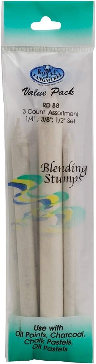 ROYAL BRUSH MFG. RD88 Royal Blending Stump Set 3 Assortment