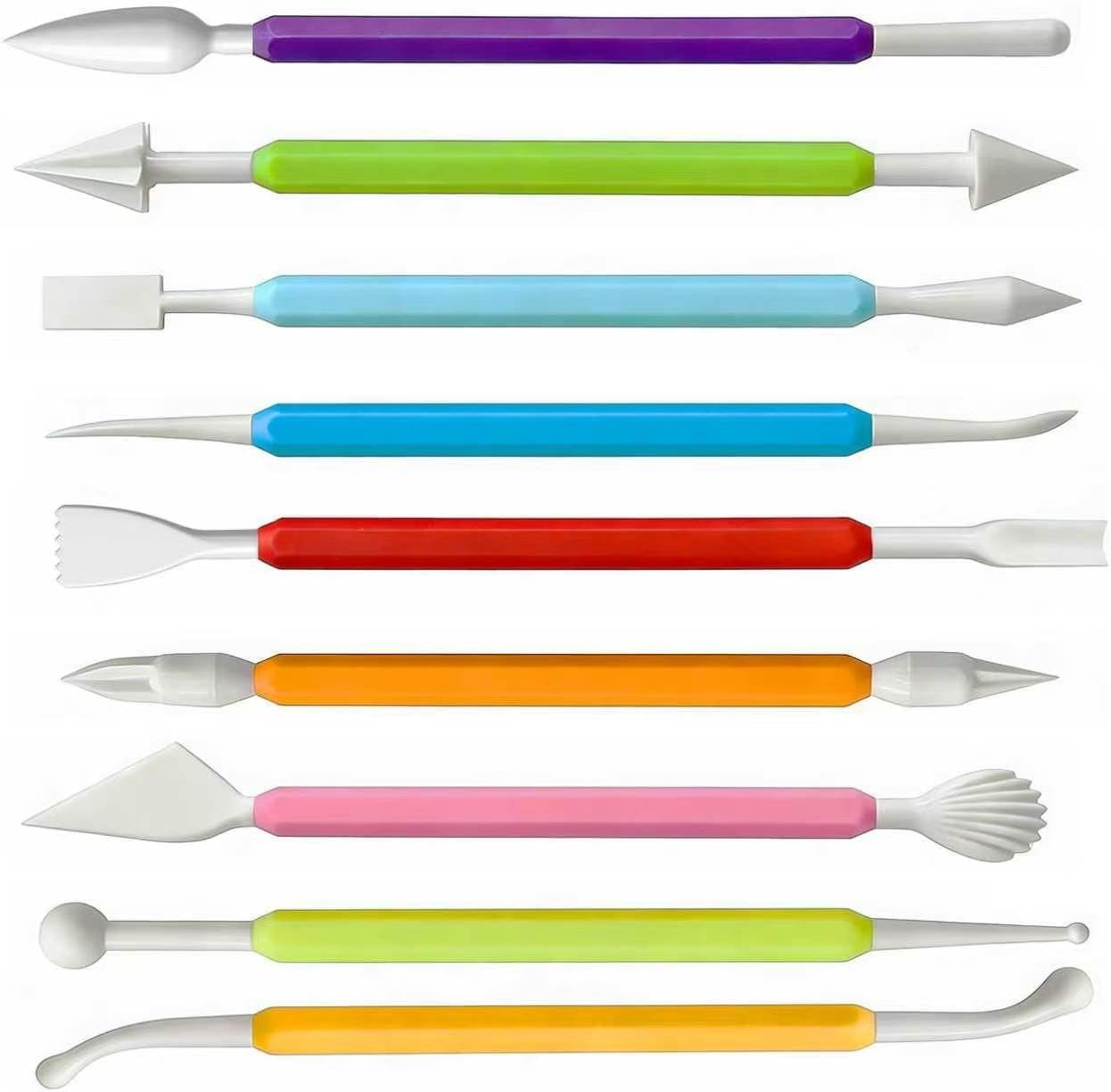 9PCS Air Dry Clay Tools for Kids, Double-Ended Modeling Clay Tools, Polymer Tools Kit for DIY Moulding Project, Pottery Wheel, Crafting Supplies, Pros, Beginners, Adults