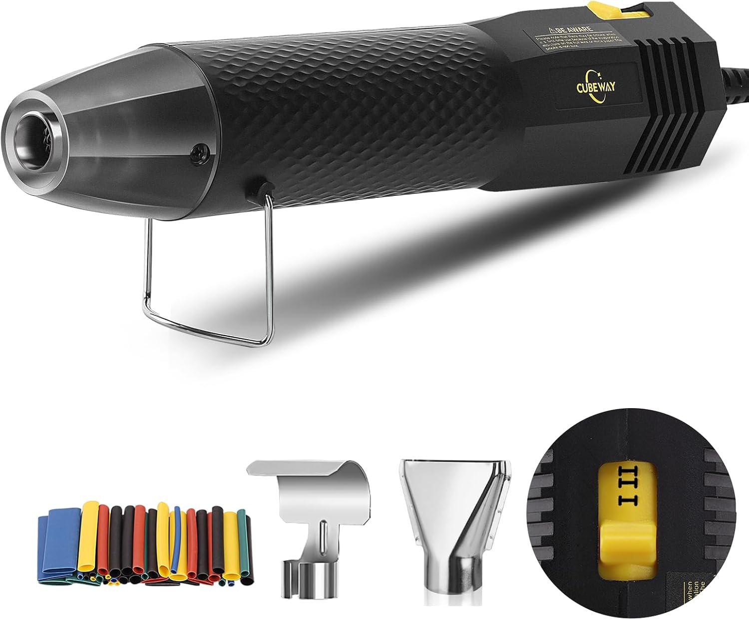 350W Heat Gun 2-Temp 392°F/662°F Hot Air Gun for Crafts & Shrink Tubing