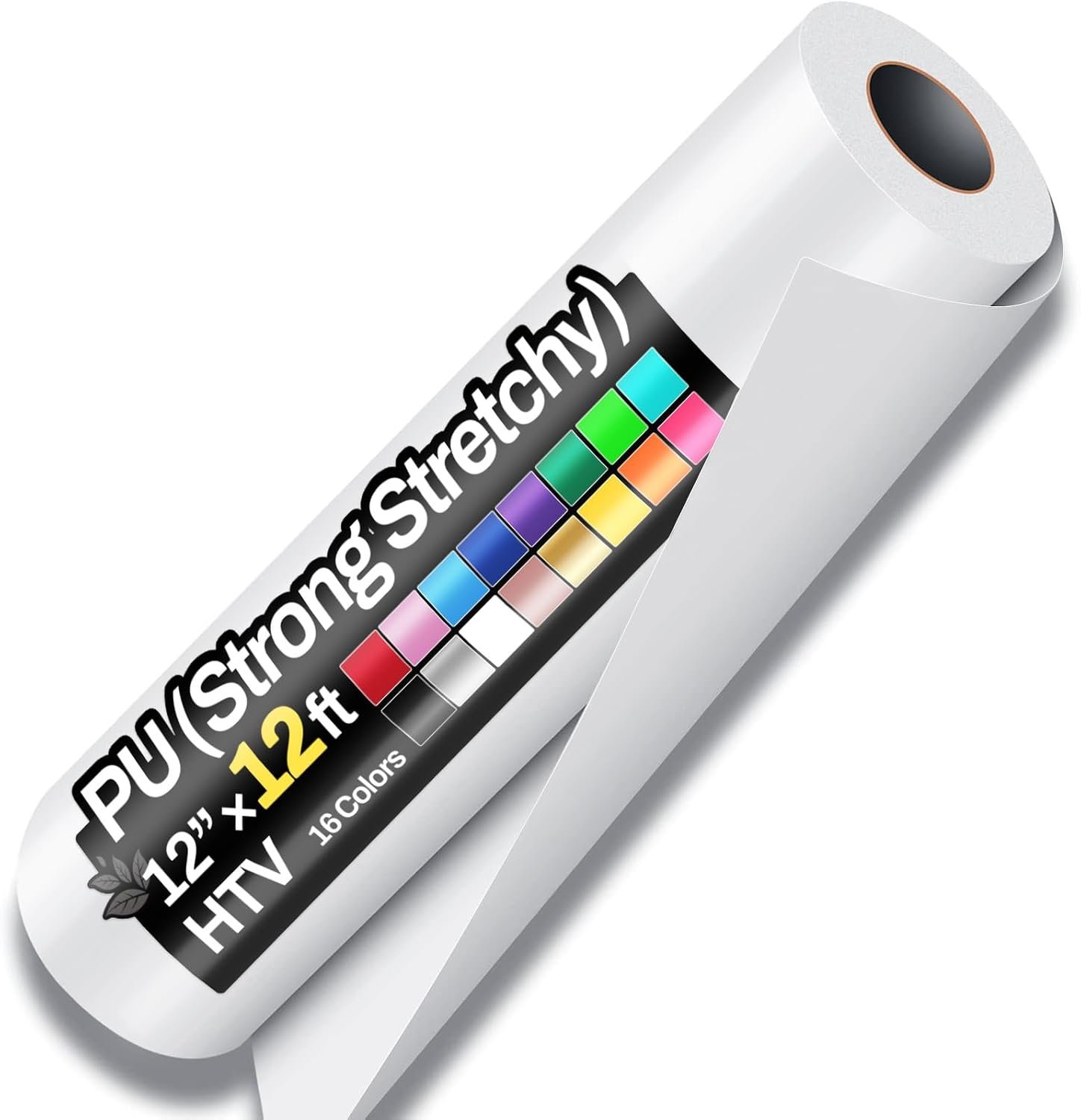 Sooez 12″ x 12ft Heat Transfer Vinyl Rolls, PU (Strong Stretchy) HTV Vinyl