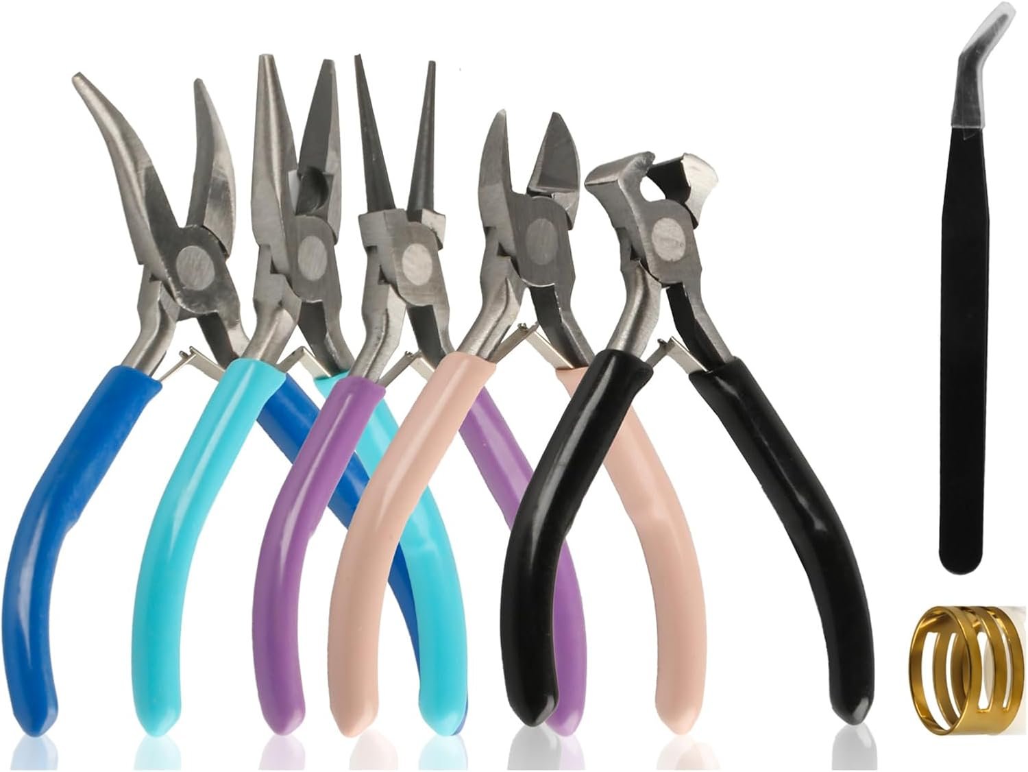 5 Pcs Professional Jewelry Pliers Set Wire Crafting Repair Tool