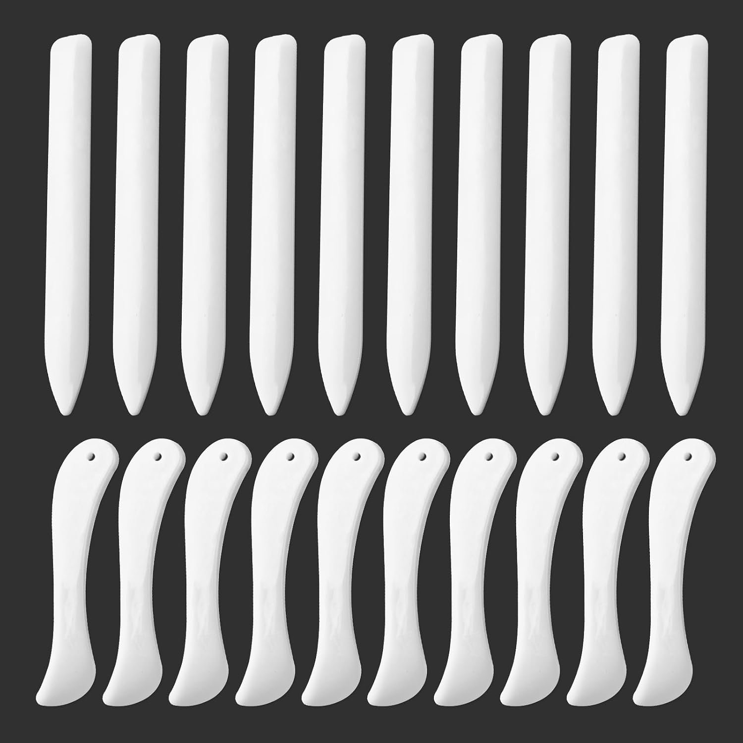 20Pcs Bone Folder Tool, Plastic Bone Folder Paper Creaser, Crease Maker