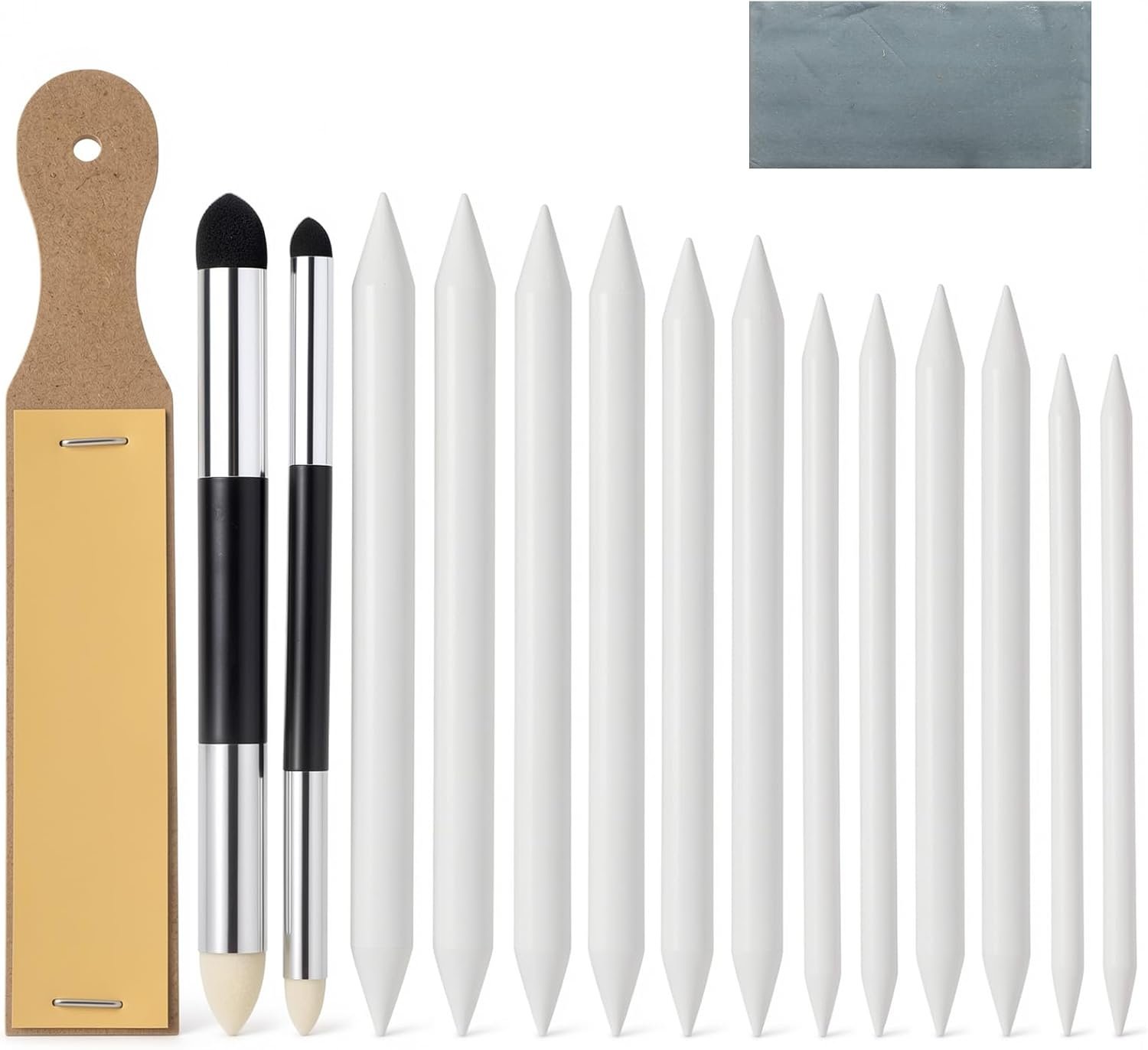 16 Pcs Blending Sticks for Drawing,Washable Tortillons Blending Stumps