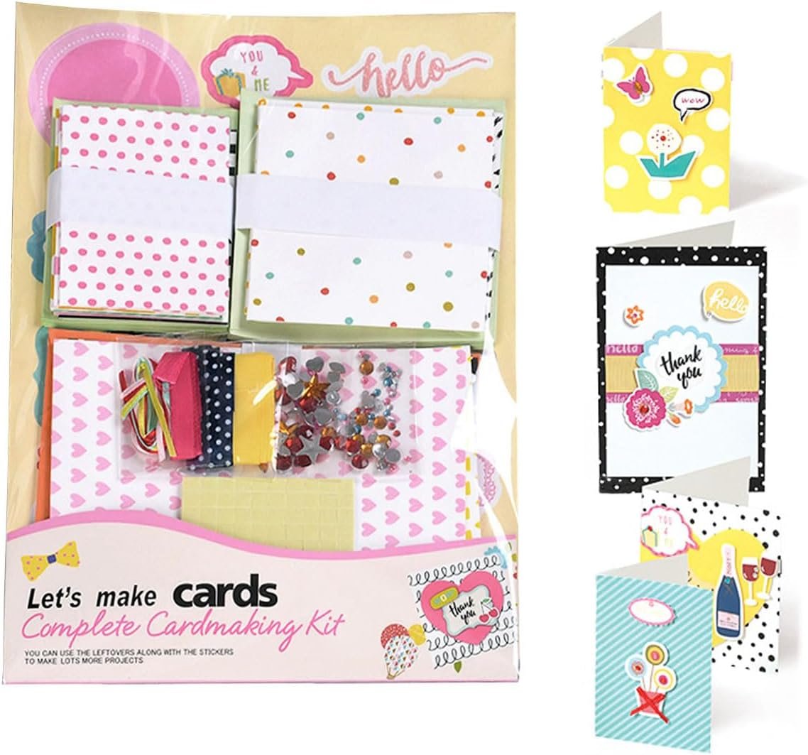 Huralona Greeting Card Making Supplies Envelope Kit Gift Anniversary Craft