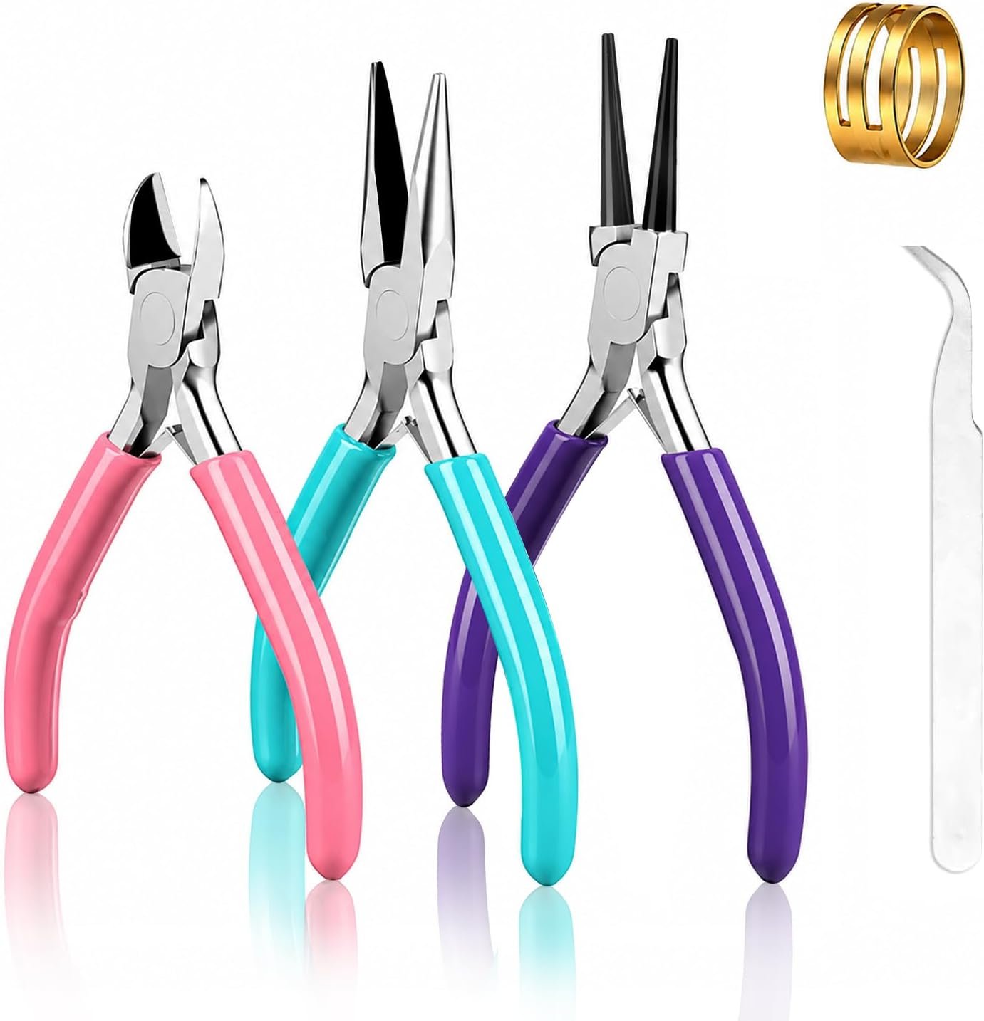 Pliers for Jewelry Making, 3 Pcs Set Needle Nose Wire Cutters