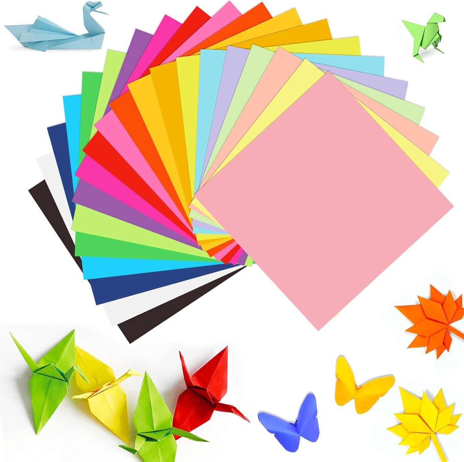 300 Sheets 6″ Square Origami Paper, 20 Colors Origami Paper 6×6, Double Sided Color Origami Papers for Beginner, OrigamiPaper for Arts and Crafts