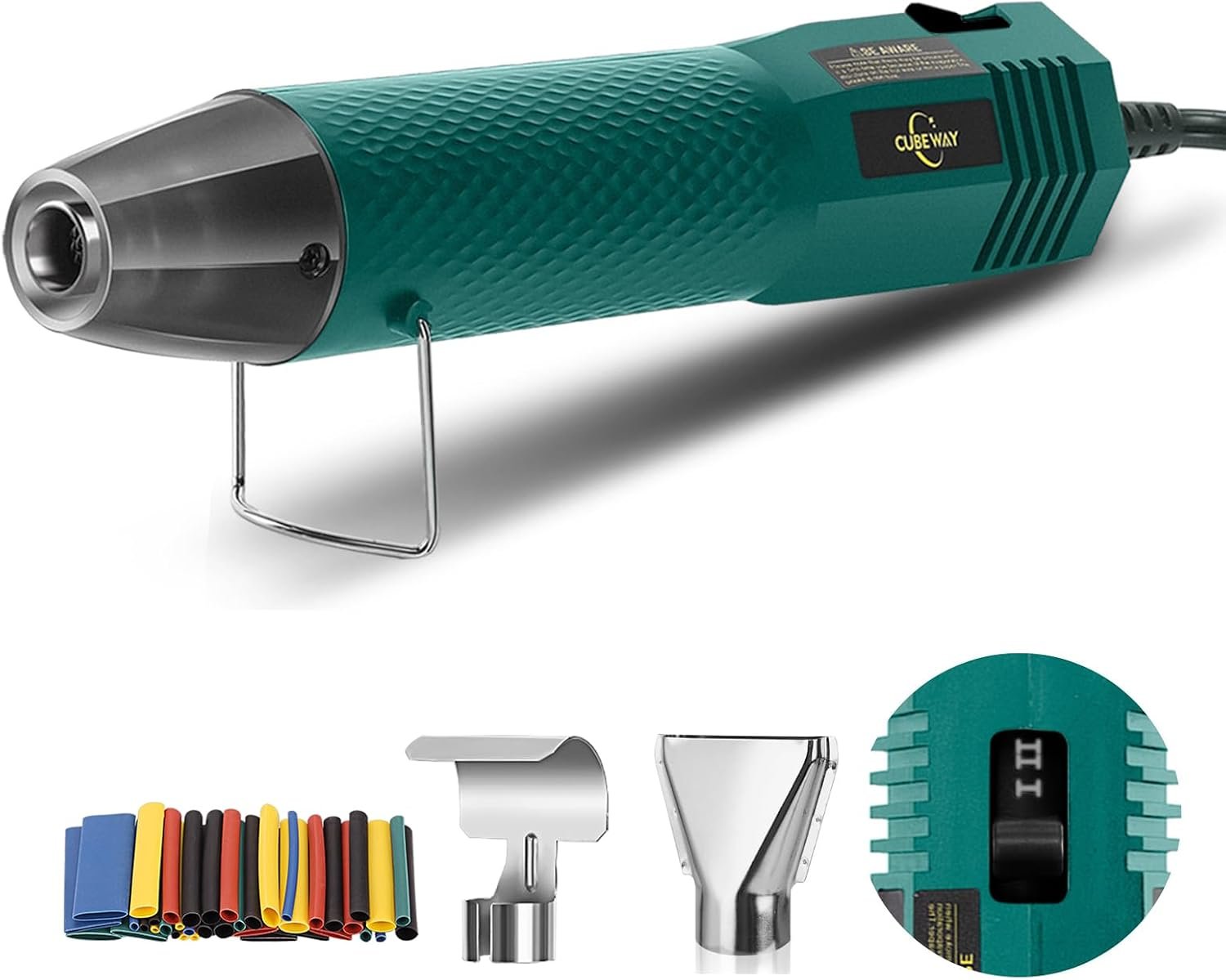350W Heat Gun 2-Temp 392°F/662°F Hot Air Gun for Crafts & Shrink Tubing