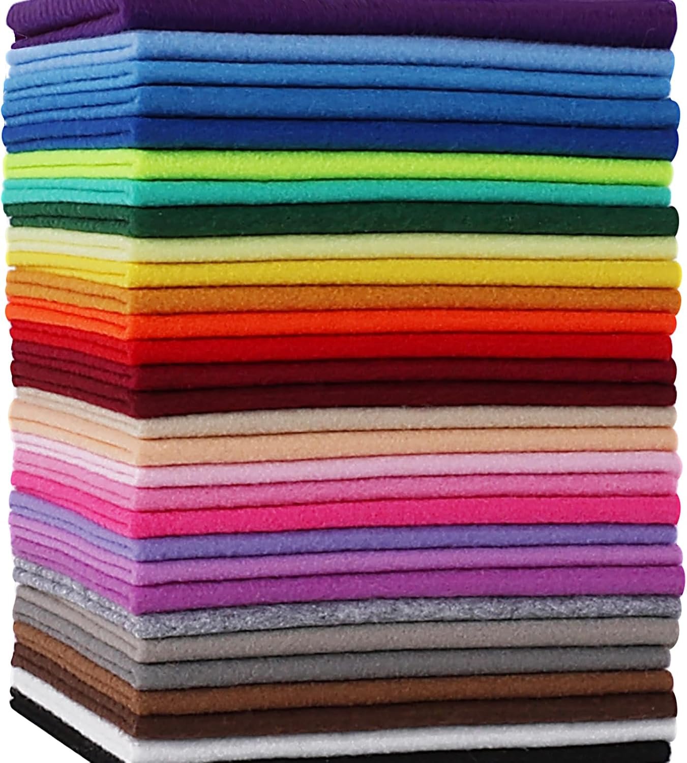 XSEINO 30PCS 8″ x 12″ 1.4 mm Thick Soft Felt Sheets,30 Assorted Multicolour Series Soft Felt Sheets for DIY Craft Sewing Squares Nonwoven Patchwork