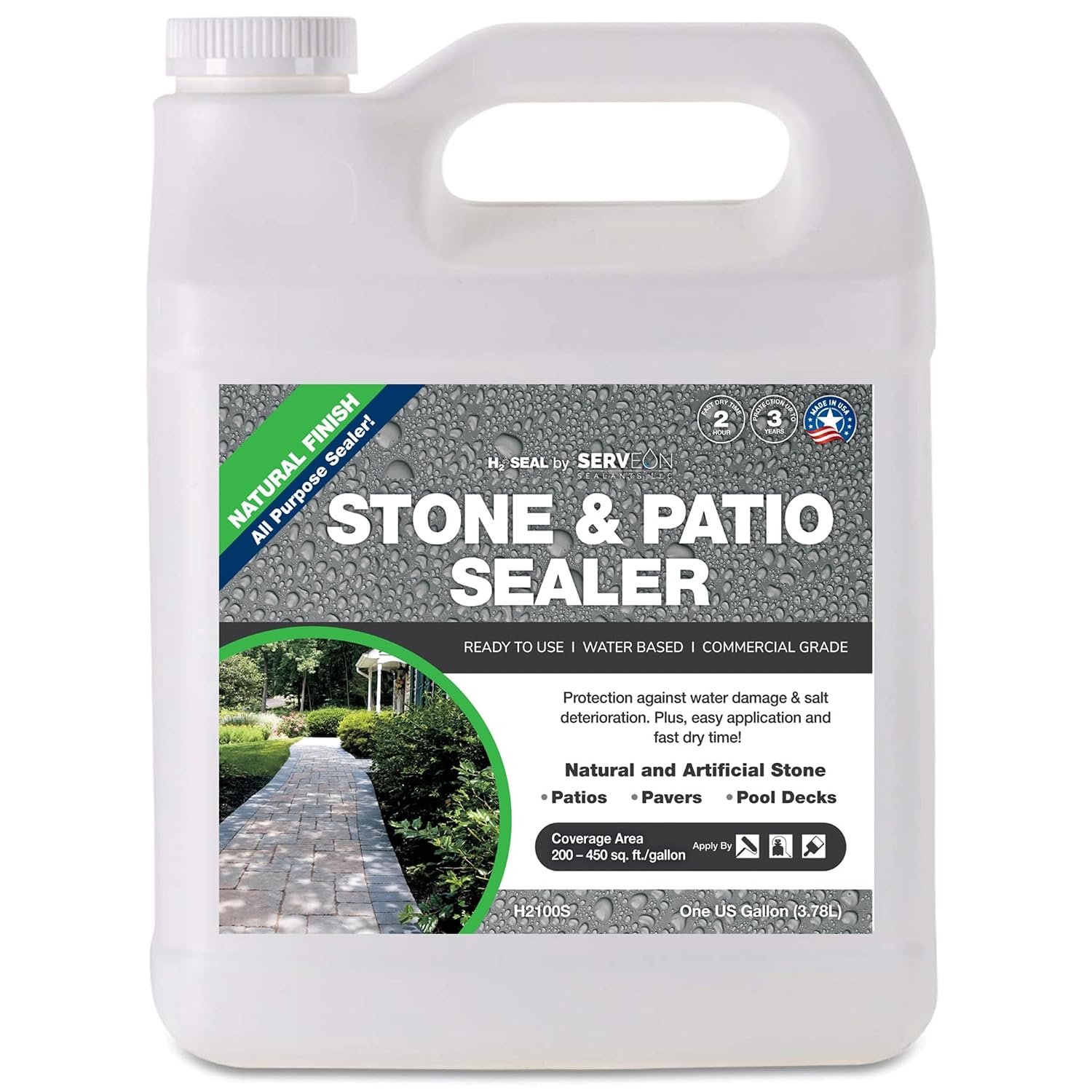 Serveon Sealants Natural Stone Sealer (Clear Natural Finish) 1 Gal