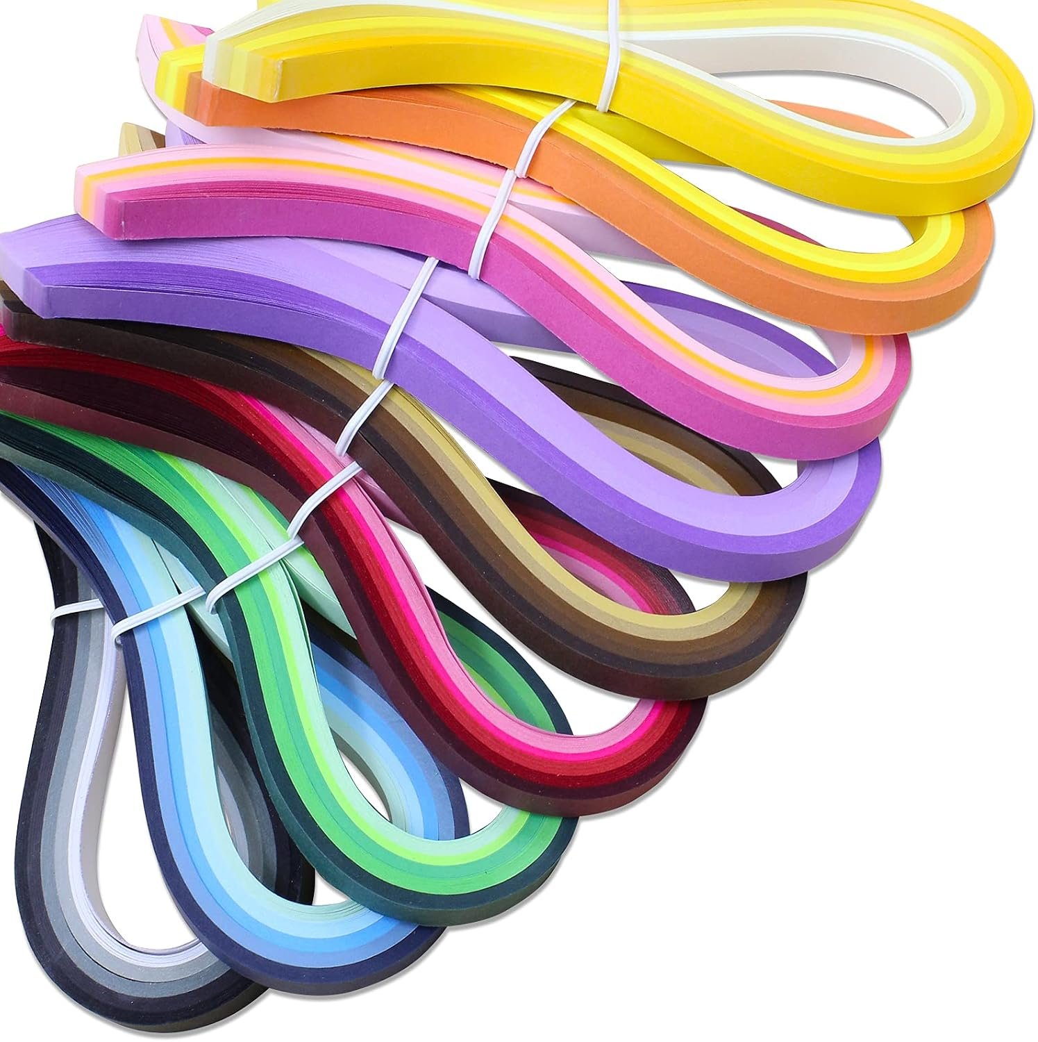Zorfeter Multi-Color Quilling Paper Strips Kits, 10mm Width, 15″ Length