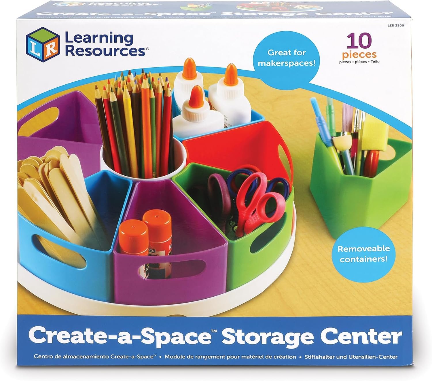 Learning Resources Create-a-Space Storage Center, Original Classroom Caddy