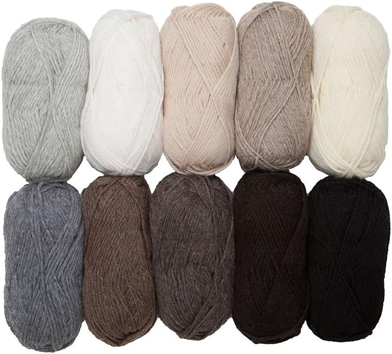Knit Picks Wool of the Andes Assorted 100% Wool Yarn Pack for Knitting