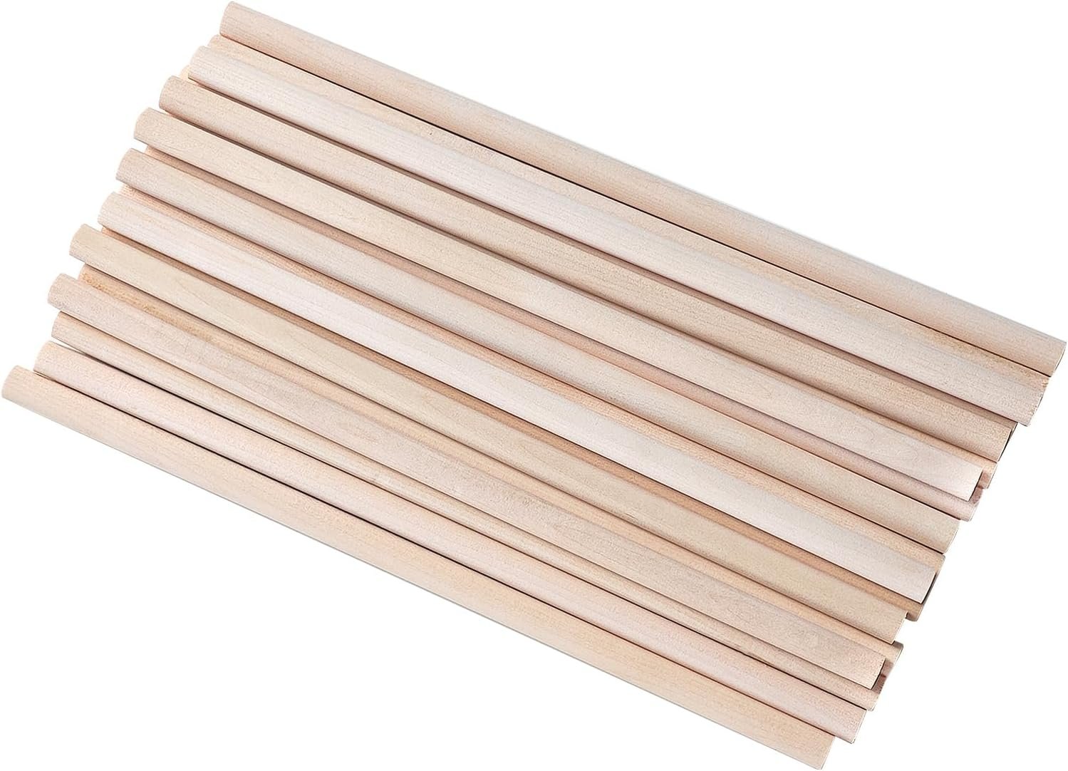 Wooden Dowel Rods 3/8″x10″ Unfinished Solid Wood (18PCS,9.5 x 254mm)