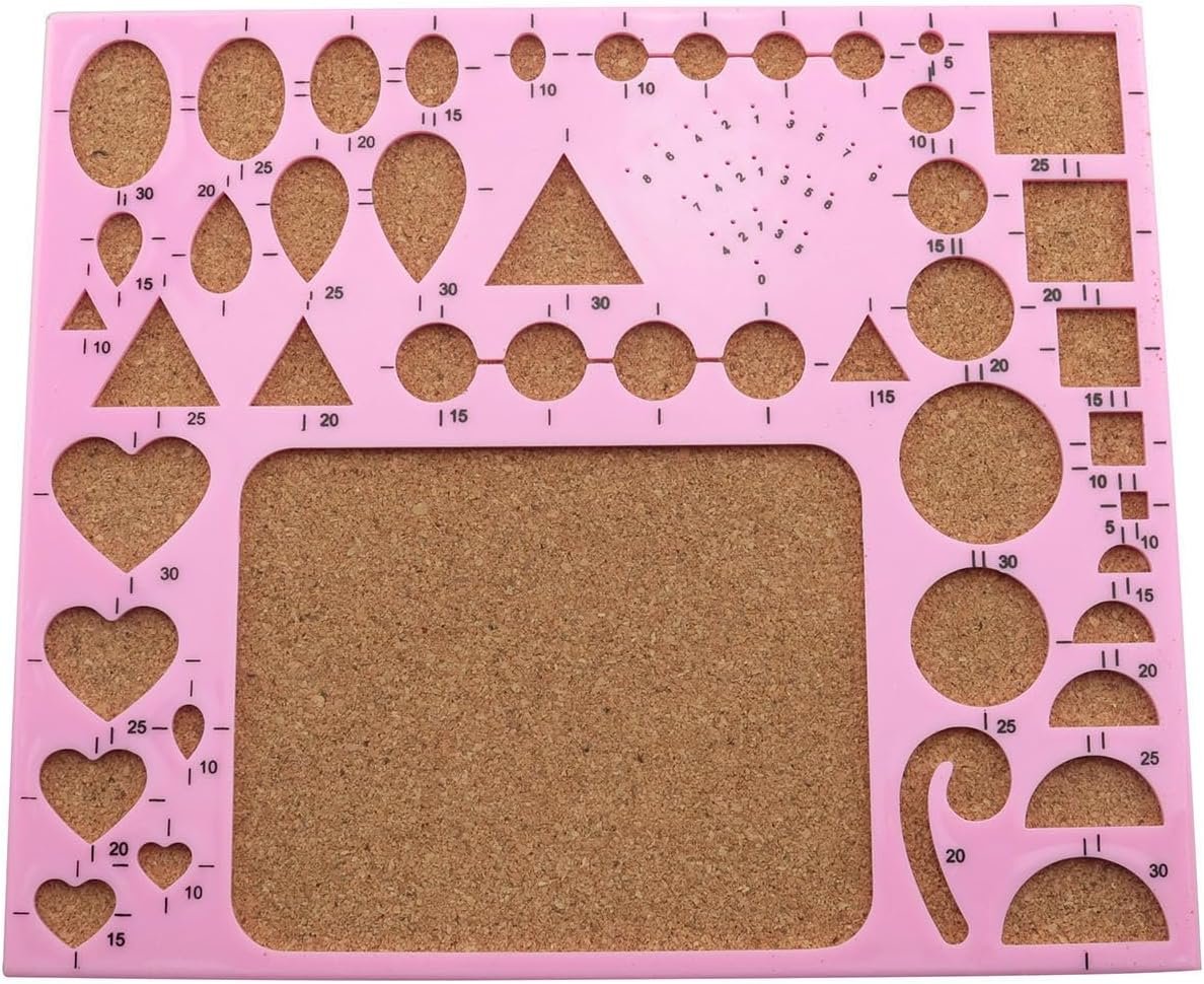 JCBIZ Pink DIY Paper Quilling Template Set Paper Quilling Template Board Mould Crimper Tool for Paper Strips DIY Art Crafts
