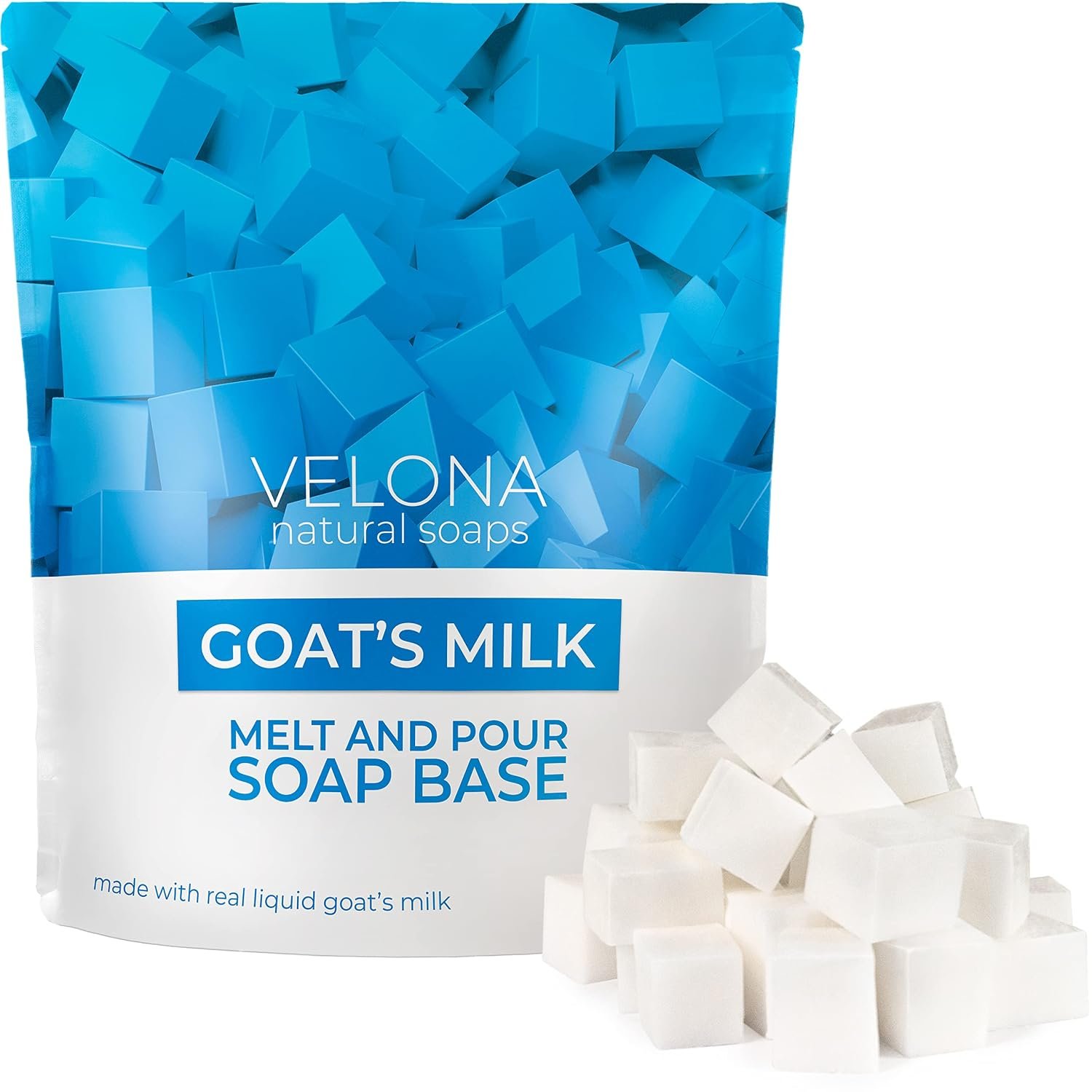 velona 2 lb – Goat Milk Soap Base, Pre-Cut Cubes, SLS/SLES Free