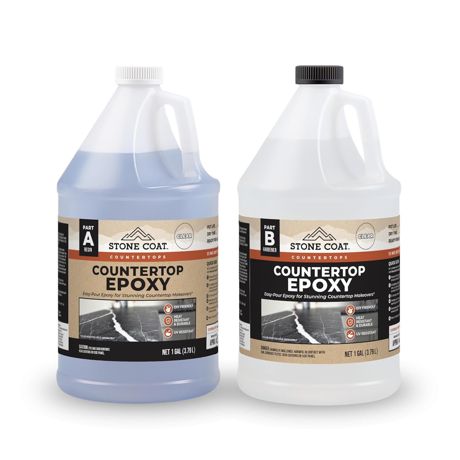 Stone Coat Countertops Epoxy Resin Kit for Countertops, Bar Tops, 2 Gallon