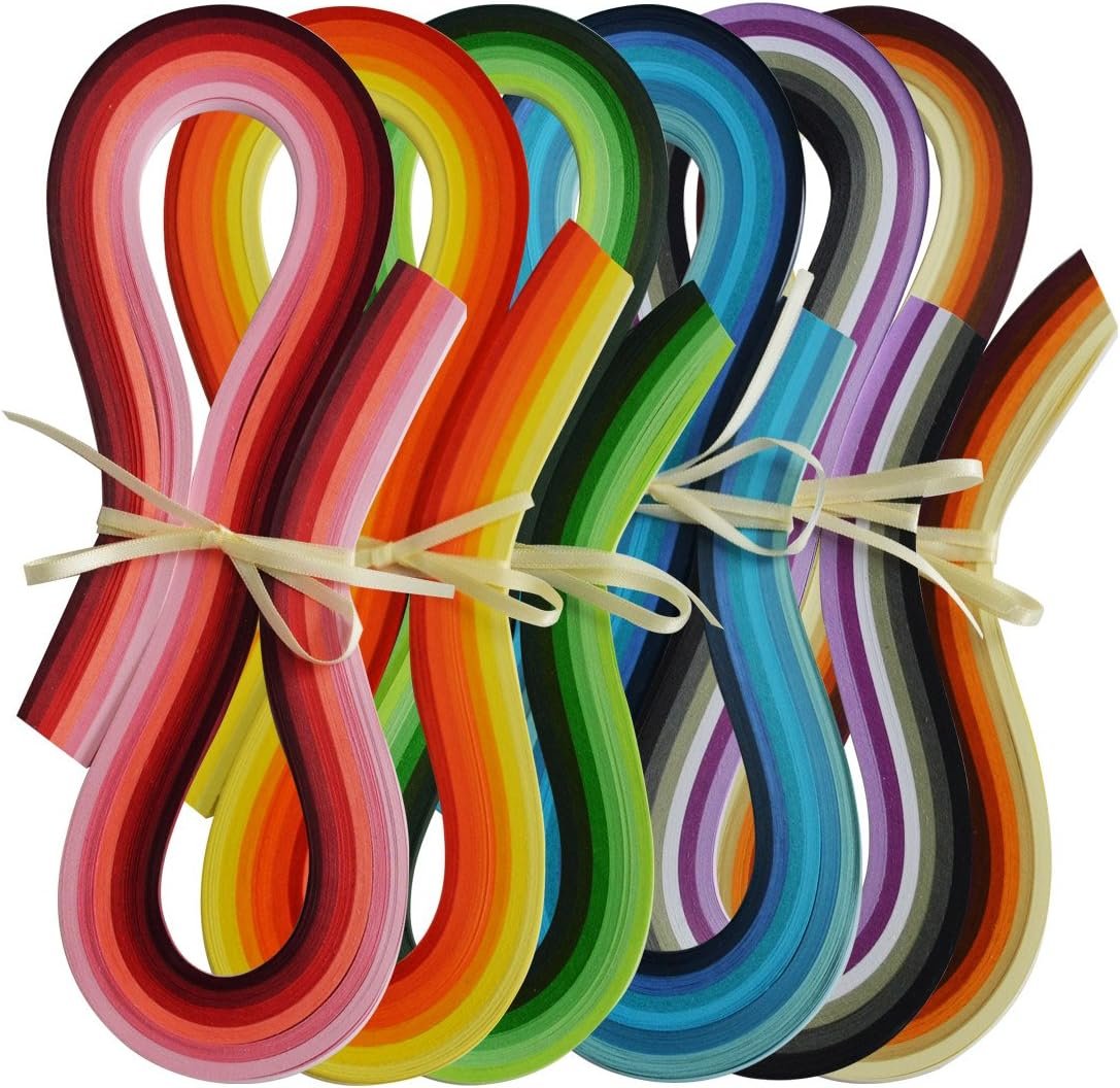 JUYA Multi-Color Quilling Strips Set 720 Strips 36 Colors 54cm 5mm