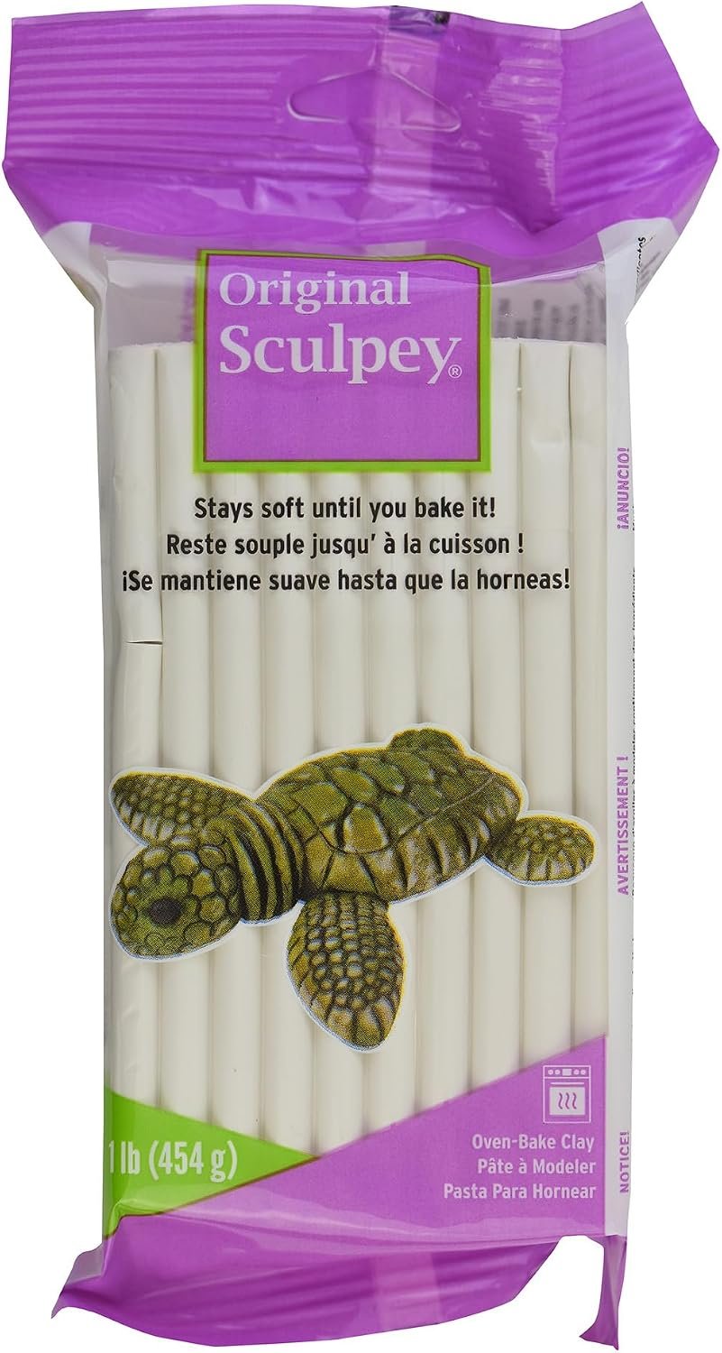 Sculpey Original White Polymer Oven Bake Clay – 1 lb Modeling Clay for