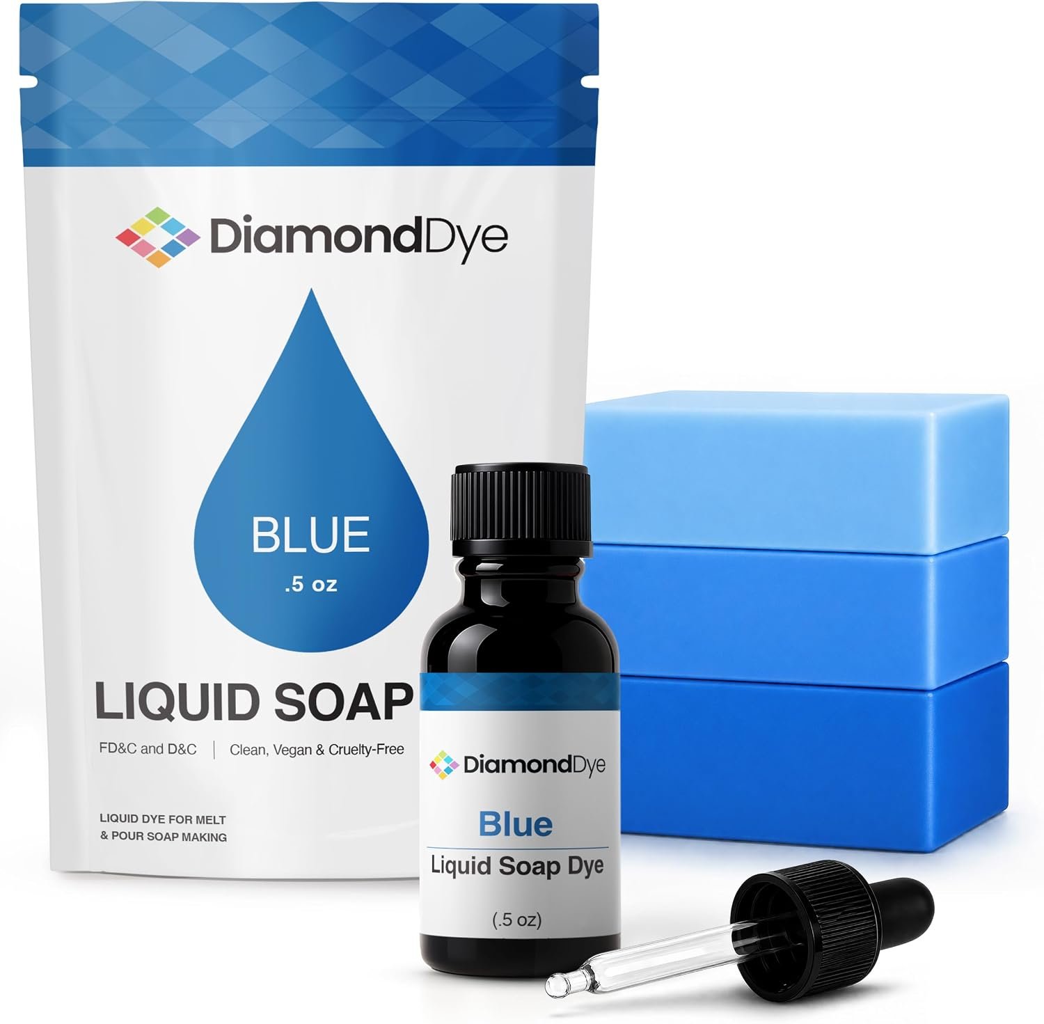 Blue Liquid Soap Dye, Soap Making, Bath Bombs & More, Skin Safe, .5 oz