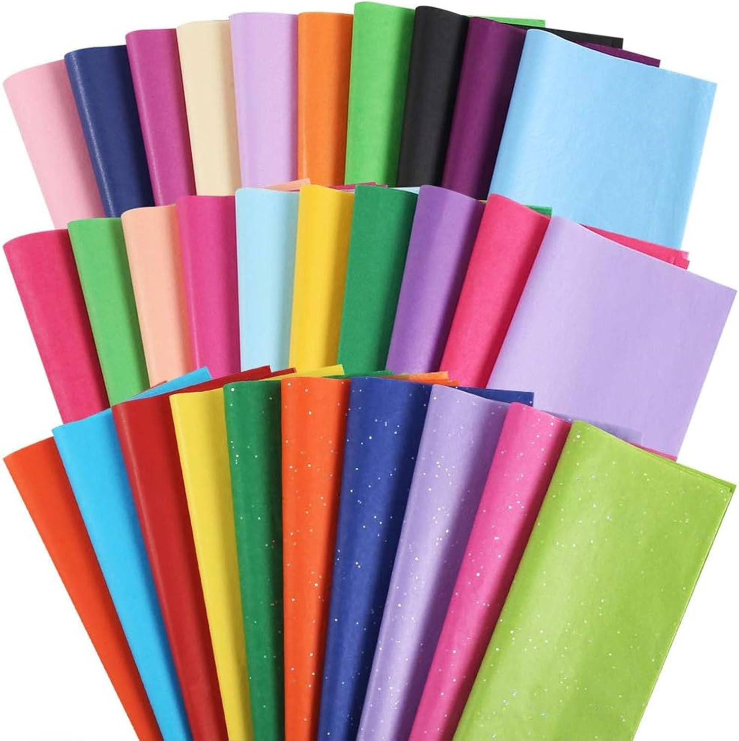 3 Otters Tissue Paper 150 Sheets, 14 X 20 inch 30 Colors for Gift Bags