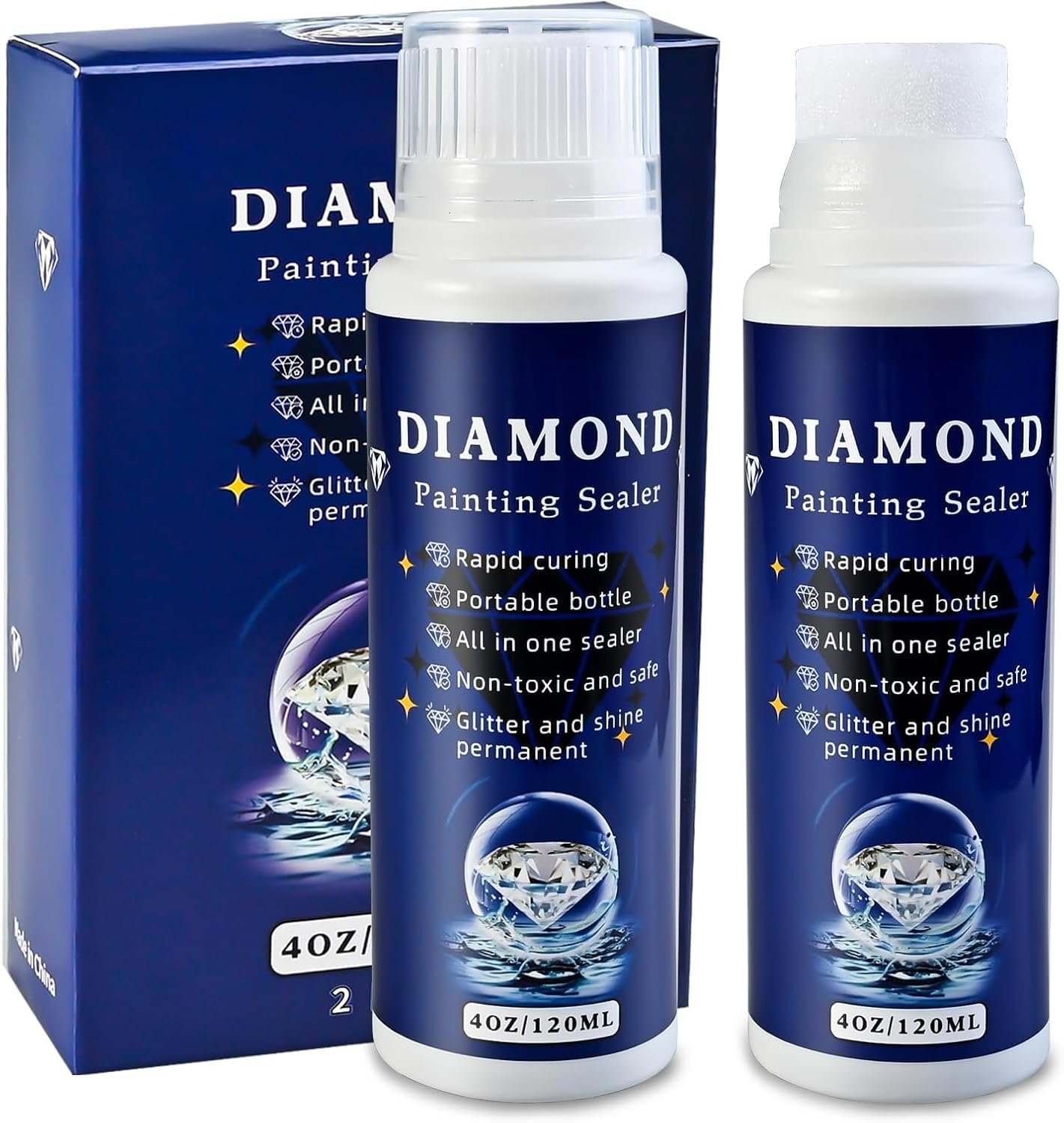2pcs Diamond Painting Sealer, Diamond Art Painting Accessories Glue(8OZ)