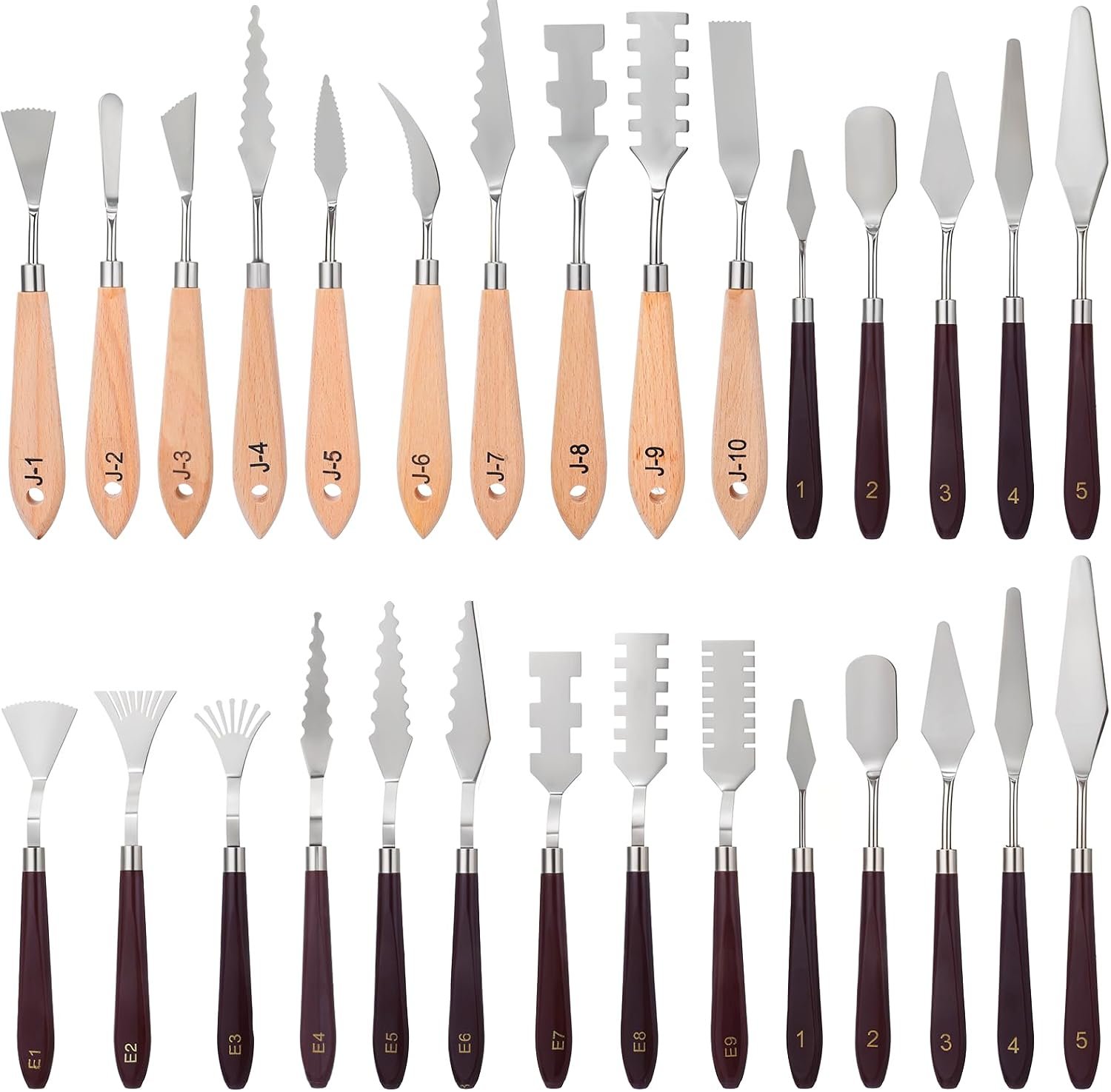 29 Piece Palette Knife Set, Stainless Steel Painting Knife Set