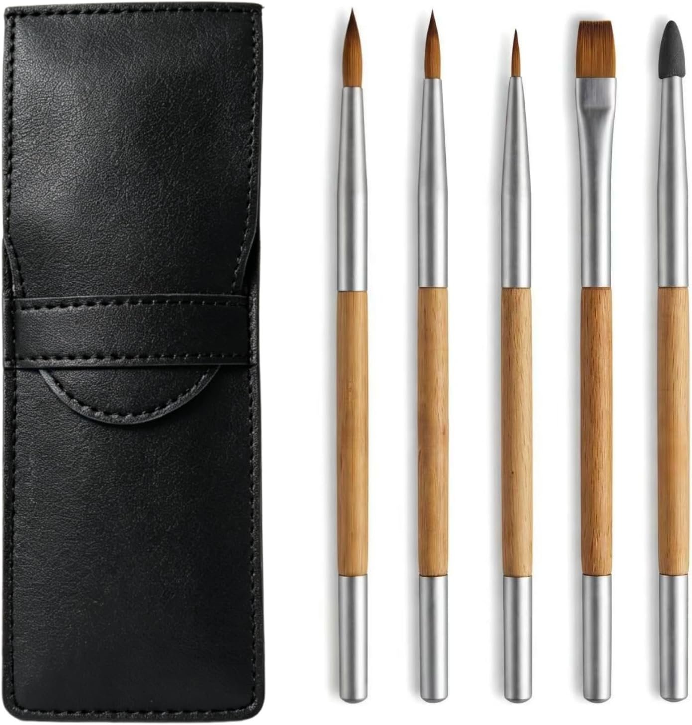 Travel Watercolor Brushes Professional with Eternal Pencil, Water Color Brushes for Adult | Synthetic Paintbrushes for Artist & Beginners with Round Rigger Flat Oval Wash for Water Color, Ink
