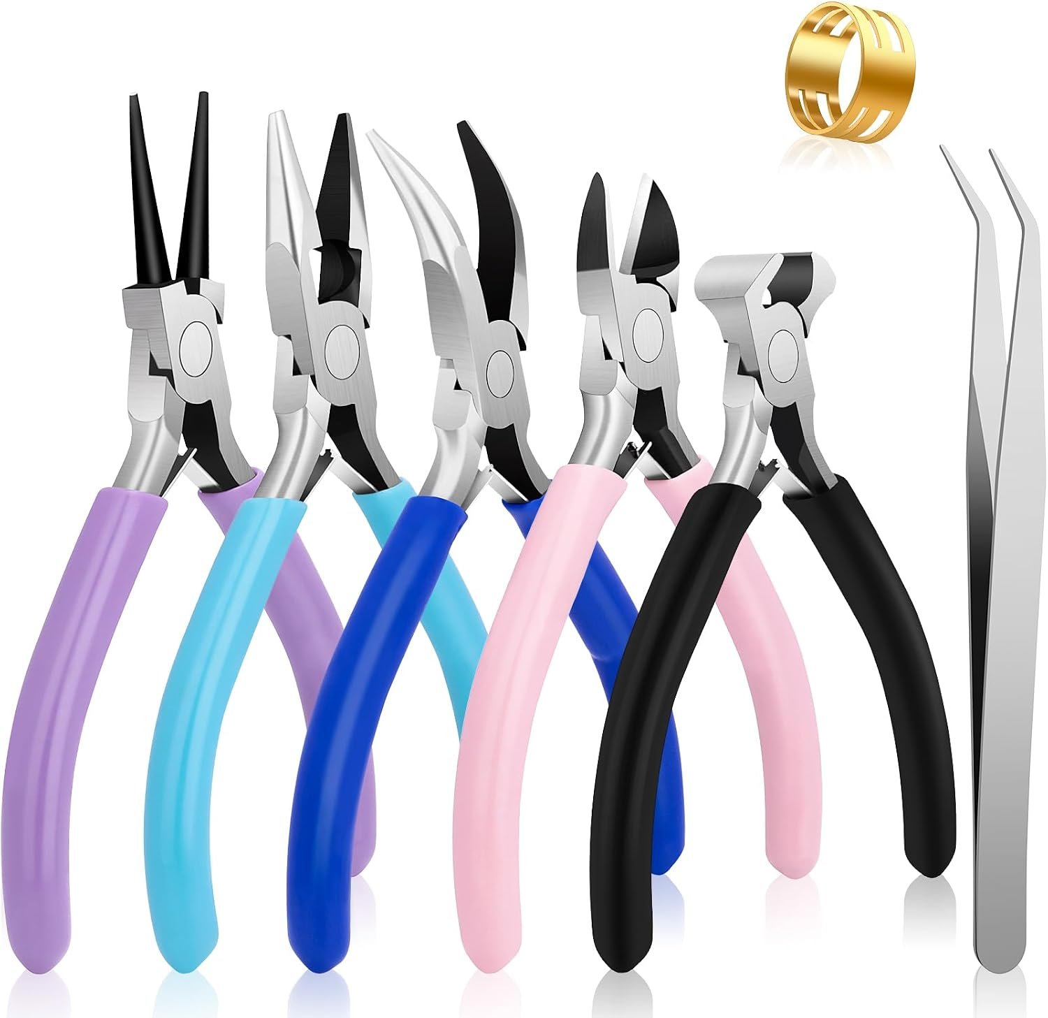 5 Pack Jewelry Pliers Tool Set, Wire Wrapping Tools for Jewelry Making