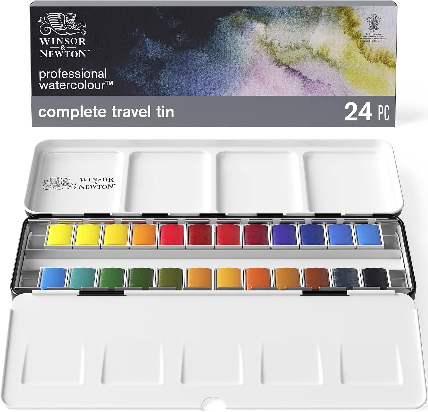 Winsor & Newton Professional Watercolor Paint Set, Complete Travel Tin