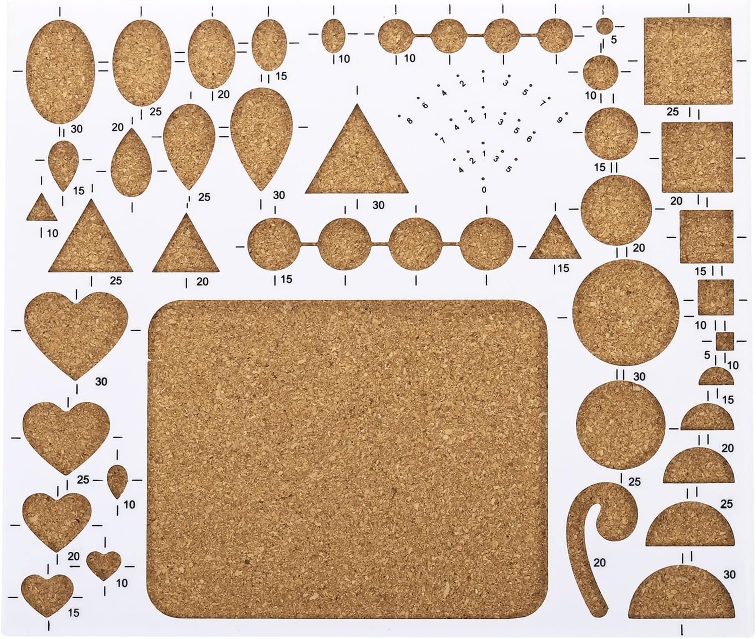 PATIKIL Paper Quilling Template Board 8×7 Inch, Mould Crimper Tool for Paper Strips DIY Art Crafts, White