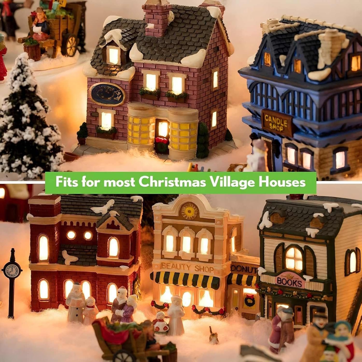 Christmas Village Lights Cord with On/Off Switch and Spare Fuse, 2 Pieces
