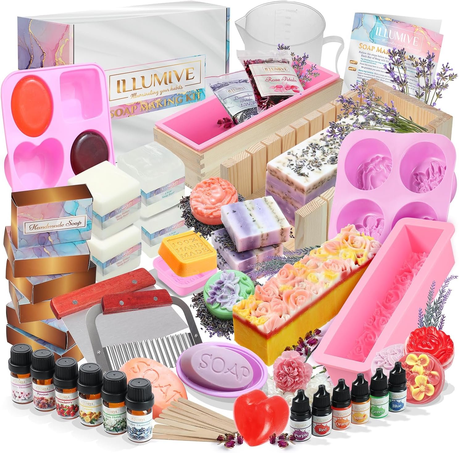 Illumive Deluxe Soap Making Kit – Soap Kit Includes All Soap Making Supplies. DIY Soap Making Kit.