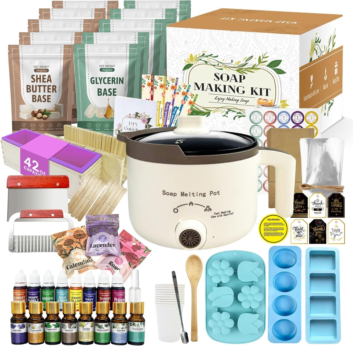 LFISGNN Deluxe Soap Making Kit for Adults DIY Soaps