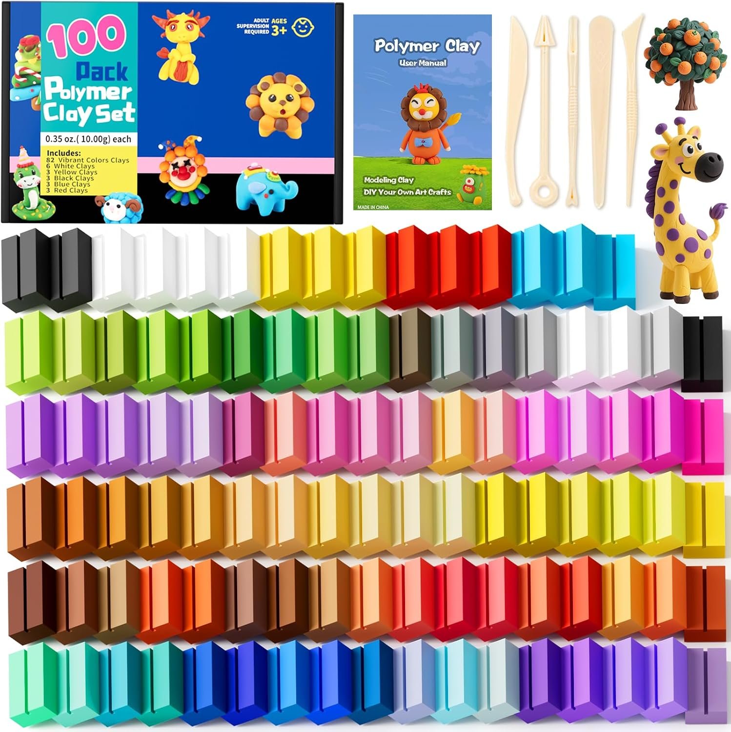 CiaraQ Polymer Clay Kit, Mini Modeling Clay Set