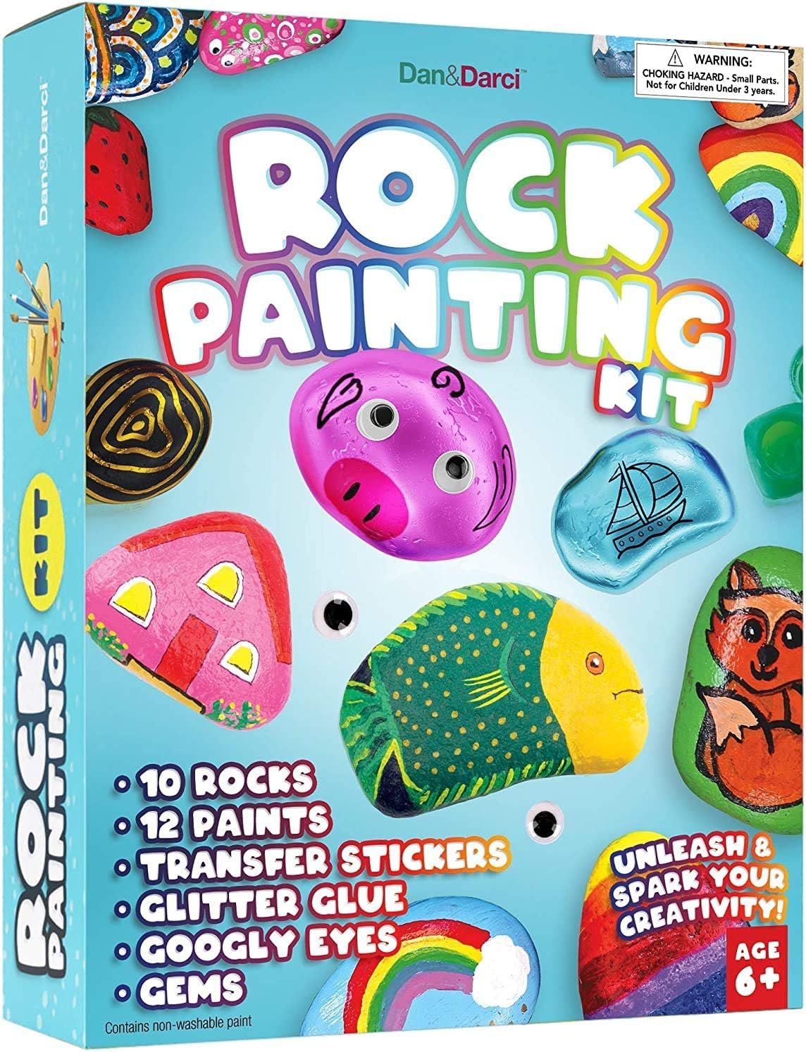 Rock Painting Kit for Kids – Arts and Crafts for Girls & Boys Ages 6-12