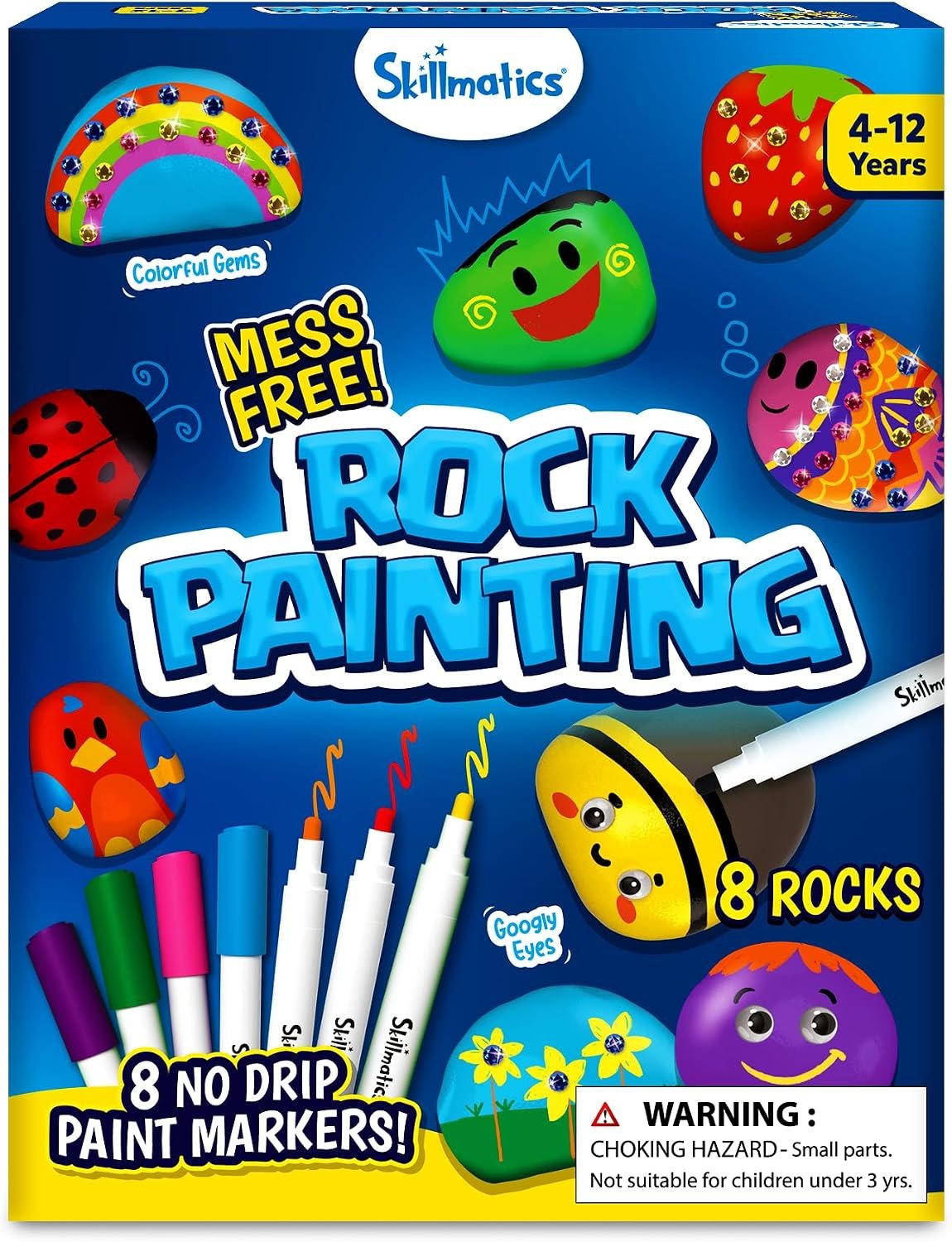 Skillmatics Rock Painting Kit – Art & Craft Activity Kit, Gift for Kids