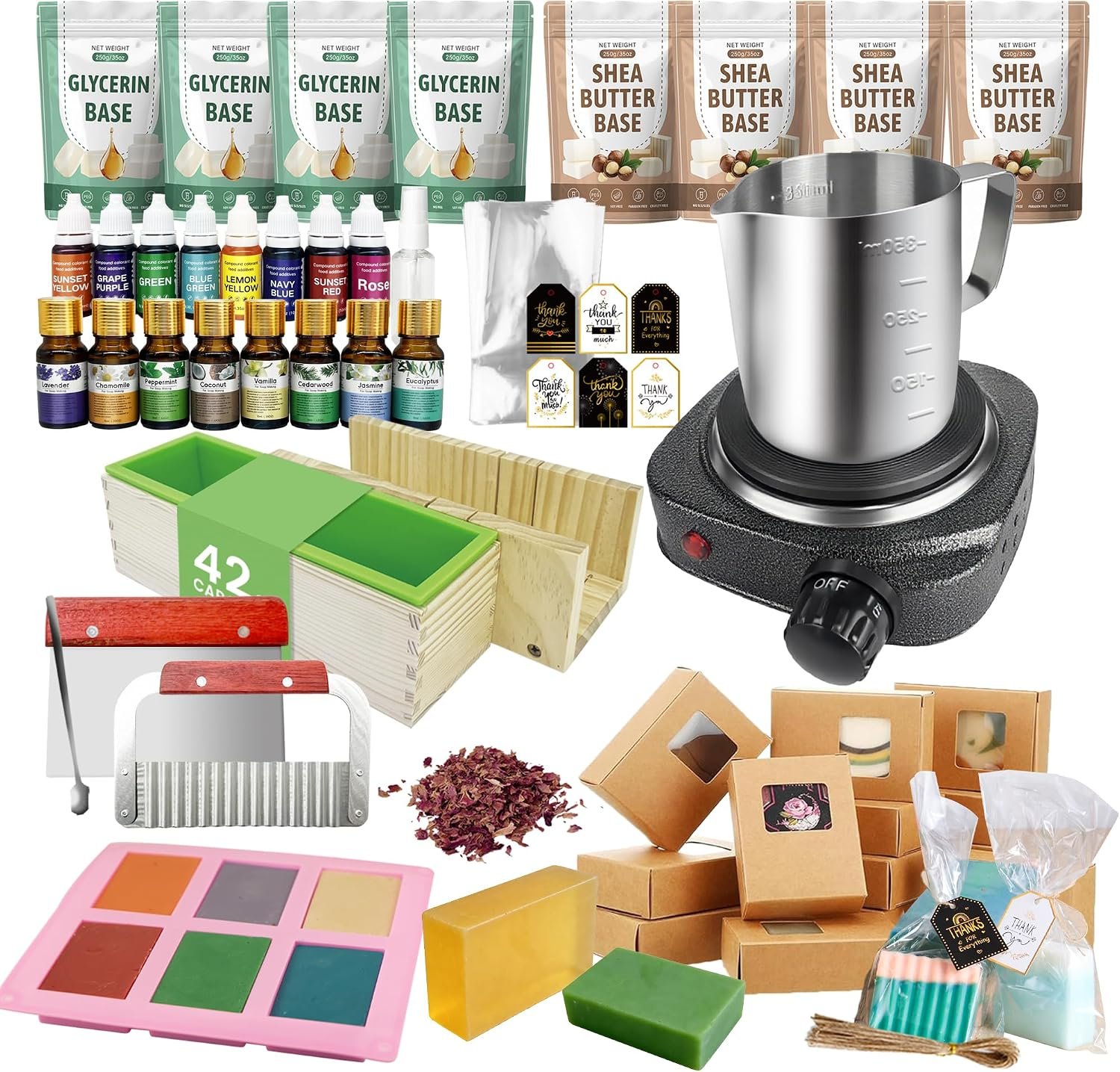 VUSIBA Deluxe Soap Making Supplies Kit with 100+ PCS Supplies for Adults