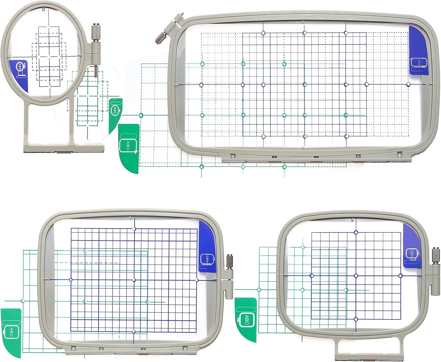 New brothread Embroidery Machine Hoop 4 in 1 Set – SA442+SA443+SA444+SA445