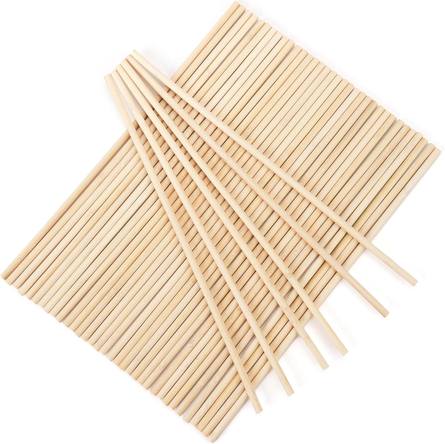 50Pcs Wooden Dowel Rods, 1/4 x 12 Inch Wood Sticks for Crafts