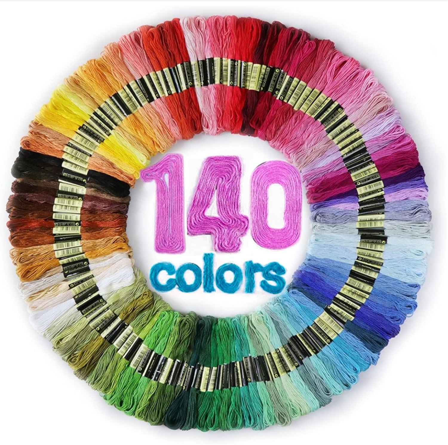 LOVIMAG Embroidery Thread 140pcs Friendship Bracelet String Floss Kit Yarn