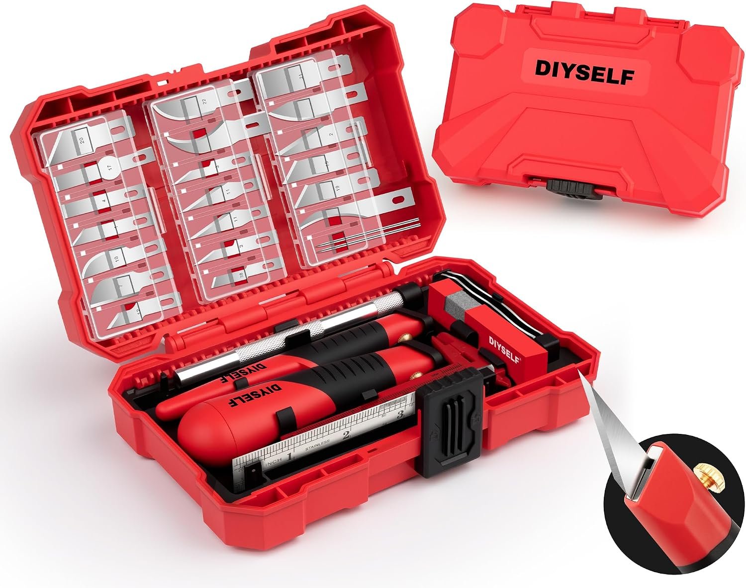 DIYSELF 41-Piece Exacto Knife Set, Precision Hobby Knife Kit for Art Crafts