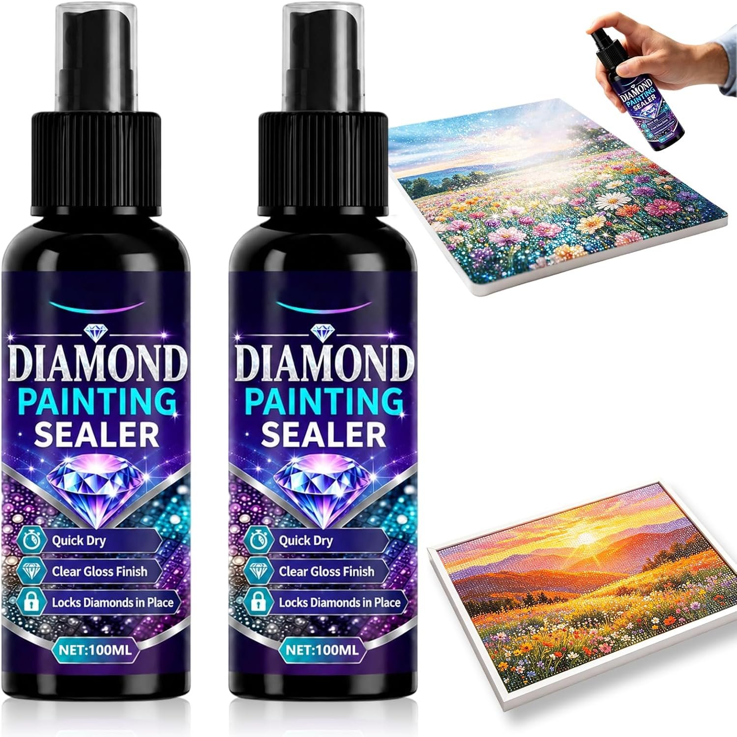 Diamond Painting Sealer Spray, Diamond Art Sealer Gloss Finish Sealant