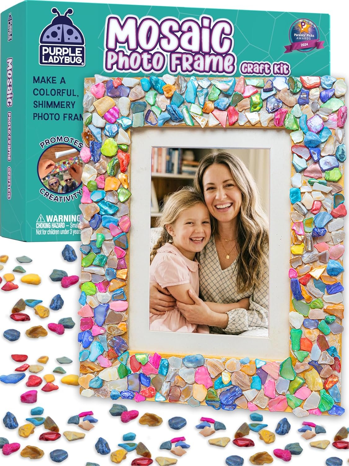 DIY Mosaic Photo Frame Craft Kit for Girls Ages 8-12 – Tween Birthday Gift