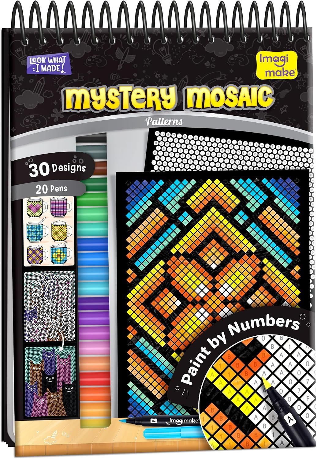 Imagimake Mystery Mosaic – Patterns, Paint by Number Art Kit for Kids
