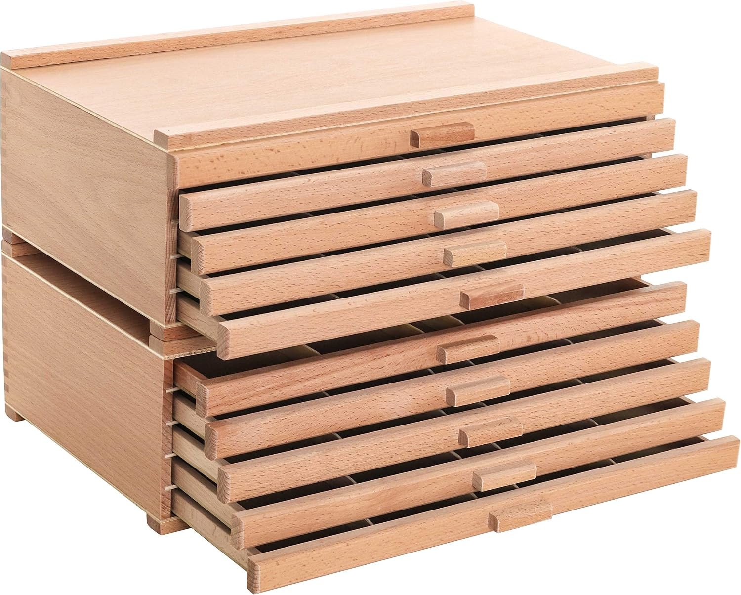 U.S. Art Supply 10-Drawer Artist Tool Supply Box with Storage Drawers