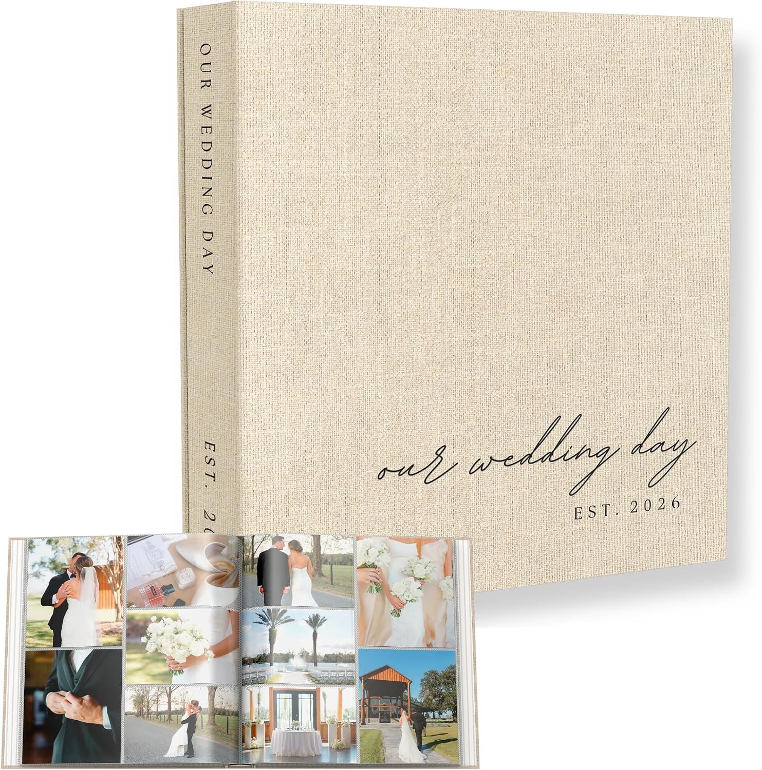 Wedding Photo Album 4×6 Pictures & Custom 2026 Year Linen Picture Scrapbook