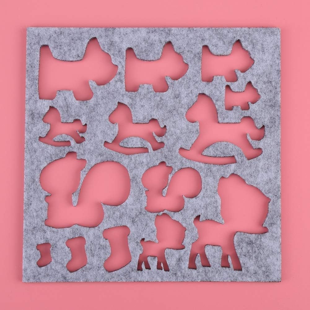 Ymiko 7 Pc Felt [2024 Upgrade Version] 7pcs DIY Needle Felting Applique Set – Felt Templates for Beginners, Ideal for Crafting Unique Handiwork