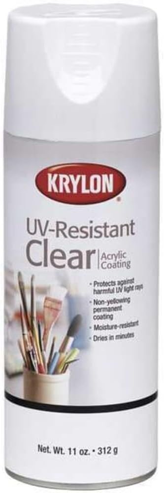 Krylon Spray Paint, Clear, Gloss, Solvent, 11 oz K01305007-1 Each